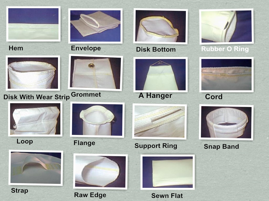 Tipos de bolsas de filtro y tecnología de eliminación de polvo.